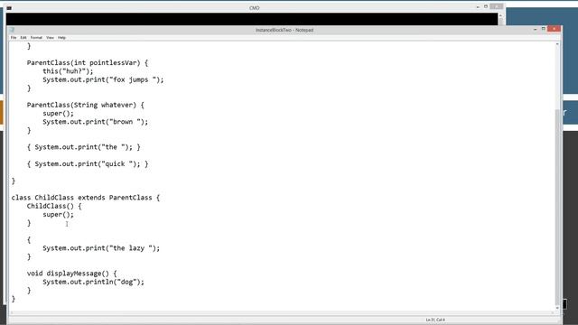 Learn Java Programming - Instance Initialization Block Part 2 Tutorial смотреть онлайн
