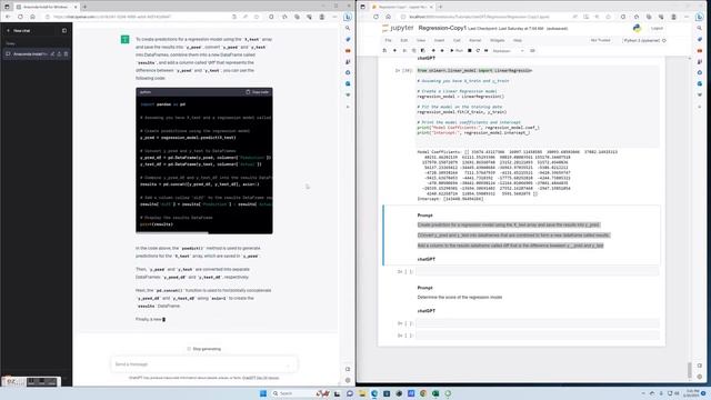 Regression with python and chatGPT - Step 4: Building the regression model смотреть онлайн
