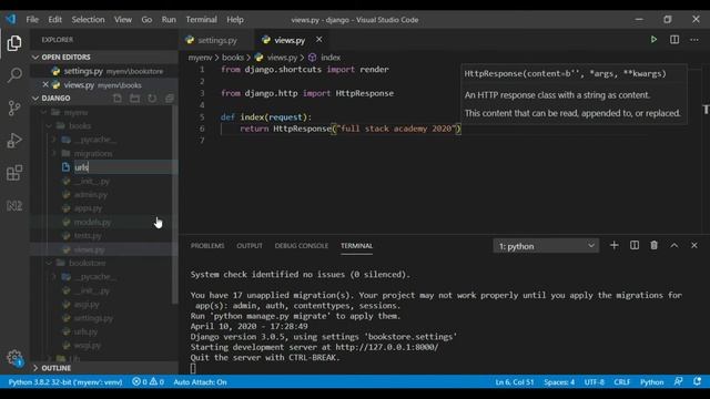 Python Django Tutorial in Hindi / Urdu | How to Register App urls index page in Django смотреть онлайн