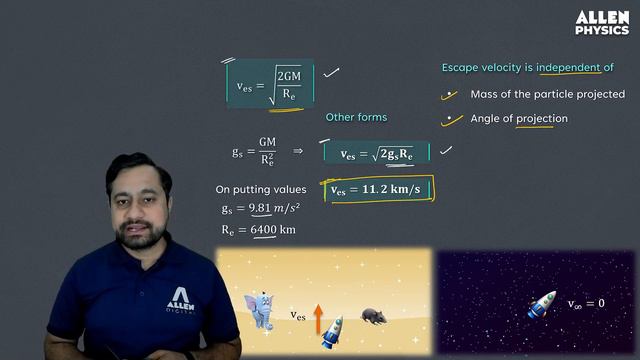 Escape Velocity | Gravitational Energy | Important Topic for NEET 2024 - Physics | @ALLENNEET смотреть онлайн