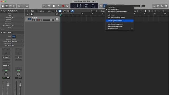 Sync ARTURIA MICROFREAK With LOGIC PRO Tempo (2 Min)