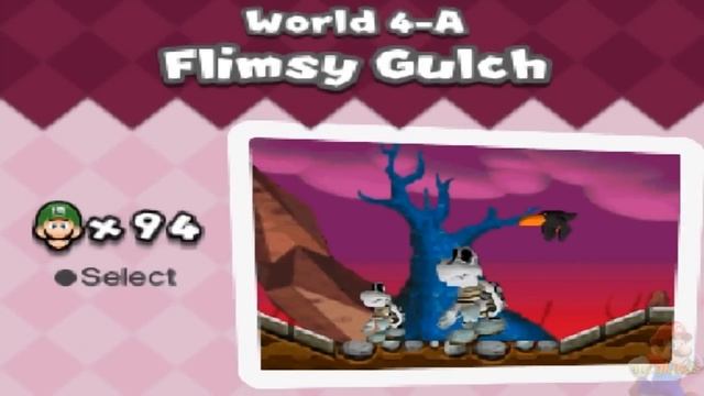 Newer Super Mario Bros DS 100% World 4: Pumpkin Boneyard смотреть онлайн