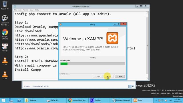 install Oracle database xampp and config php connect to oracle смотреть онлайн