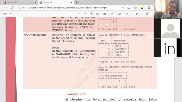 SQL DML, aggregate function, joining class 12 th revision смотреть онлайн