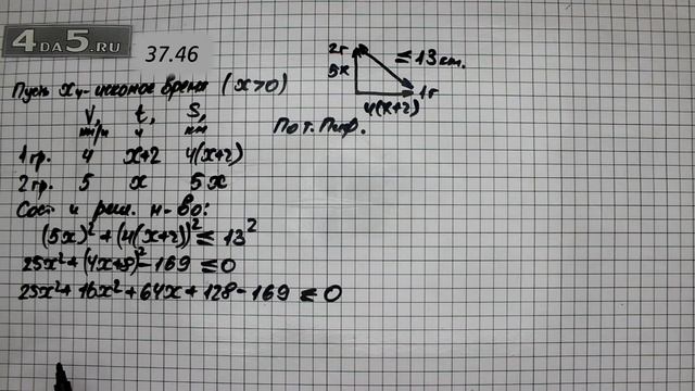 Упражнение № 37.46 – ГДЗ Алгебра 8 класс Мордкович А.Г. смотреть онлайн