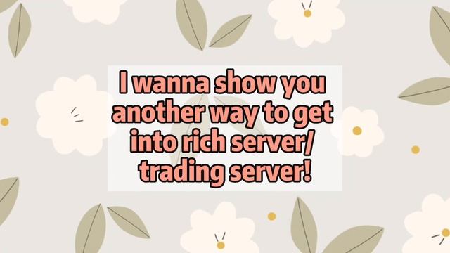 How to join a RICH SERVER/TRADING SERVER in ADOPT ME ?| 2 WAYS! still working✅ (ADOPT ME ROBLOX) смотреть онлайн