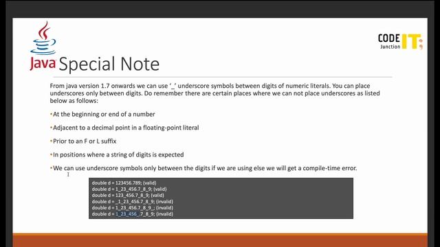 6. Java Language Fundamental (Part - 4)| Literals | Char Literal смотреть онлайн