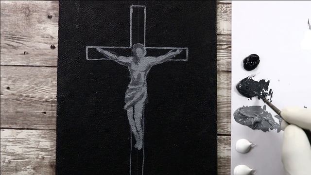 Crucifixion Of Jesus Christ | Easy Acrylic Painting For Beginners | Step By Step
