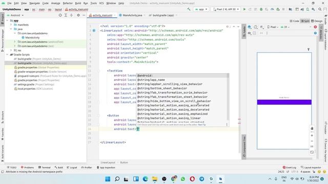 How to Implements Unity Banner or Interstitial Ads in Android Studio Porjects in Hindi смотреть онлайн