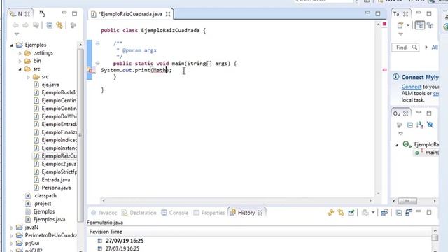 Raiz cuadrada en Java usando el método sqrt de la clase Math смотреть онлайн