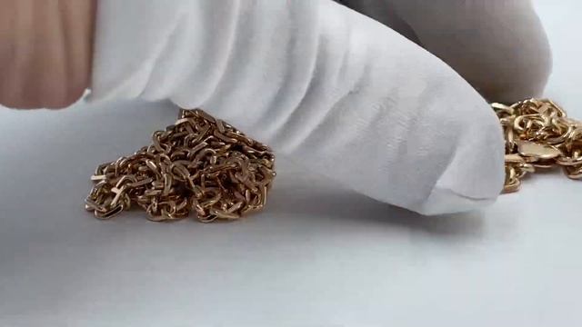 Золотые цепи плетения якорь точенный