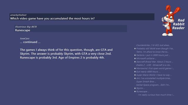 Which video game have you accumulated the most hours in? - AskReddit Ask Reddit Stories. смотреть онлайн