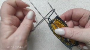 интарсия по кругу 2 цвета