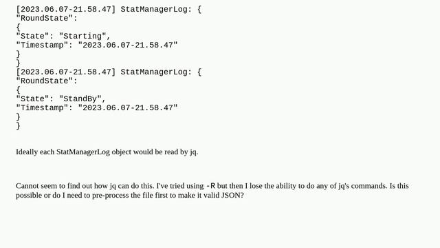 Unix: Using jq to parse invalid JSON? смотреть онлайн