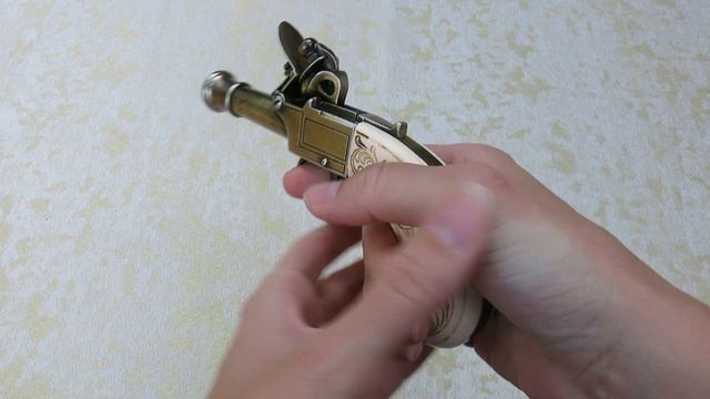 DENIX Replica Flintlock Pistol England 18th c. Brass finish смотреть онлайн