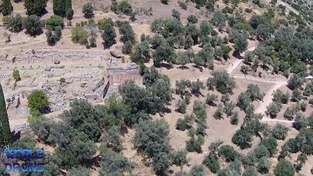 Greece Ancient Delphy Drone Aerial Video Delphi The most famous ancient seat of the oracle смотреть онлайн