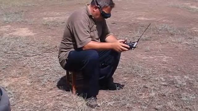 2-й полет в очках FatShark на RC FPV Skywalker смотреть онлайн