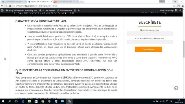 Instalación y configuración JDK de Java en Windows 10 смотреть онлайн
