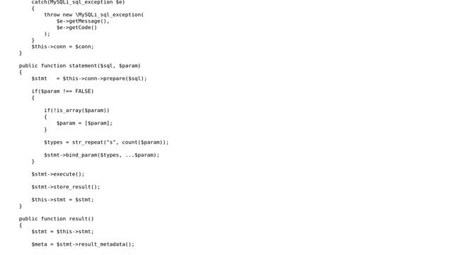 PHP MySQLi database object смотреть онлайн