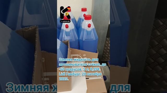 Зимняя жидкость для автоомывателя стёкол, до -60 градусов. 5 л, 8,99€.Lidl Гамбург, 28 октября 2023 смотреть онлайн