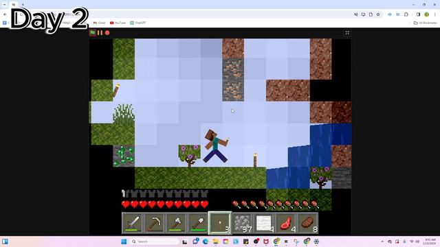 I Survived 100 DAYS In HARDCORE PAPER MINECRAFT! смотреть онлайн