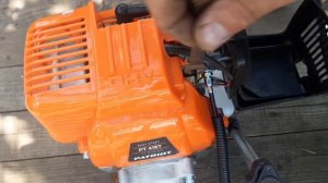 Регулировка тросика газа бензотриммера Patriot