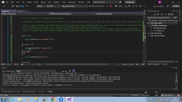 6.C# Dərsləri : Şərtlər (Conditions ) - if...else,switch case, goto, default смотреть онлайн