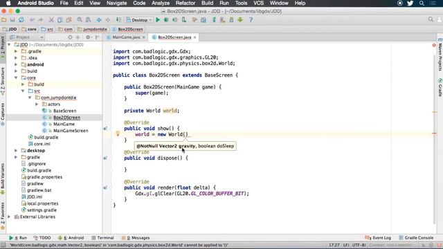 LIBGDX para Android - Tutorial 20 - Box2D - How to make games Android смотреть онлайн
