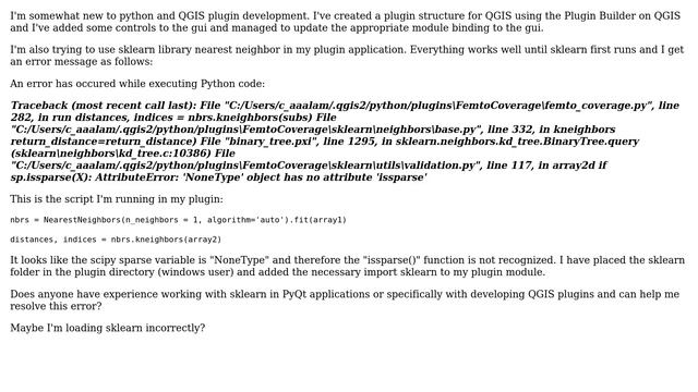 GIS: How do I properly import python sklearn to QGIS PyQt plugin? смотреть онлайн