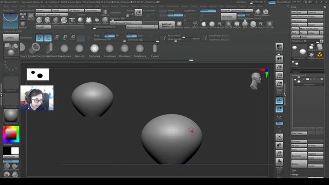 3-Gizmo3D-5 Unmasked Centre Mesh, Reset Mesh Orientation = Center pivot + Straight Zbrush 2020 смотреть онлайн