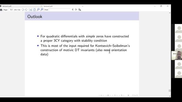 Fabian Haiden - Quadratic differentials, stability conditions, and DT invariants (Lecture 3) смотреть онлайн
