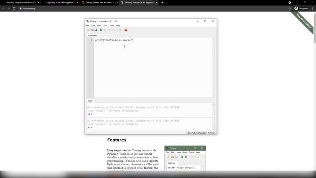 Programming Raspberry Pi Pico using MicroPython in Windows [This is Easier than you Think] смотреть онлайн