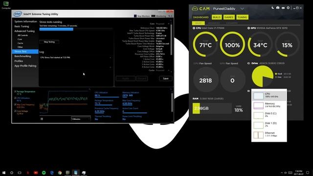 i7 7700k and Corsair h110i AIO cooler = Cool CPU (xtu test) смотреть онлайн