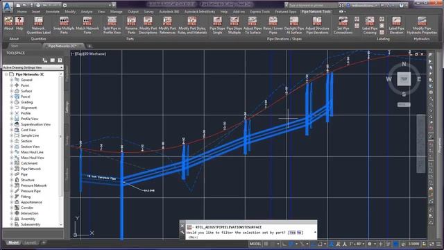 Pipe Network Productivity Tools - Adjust Pipes to Surface смотреть онлайн