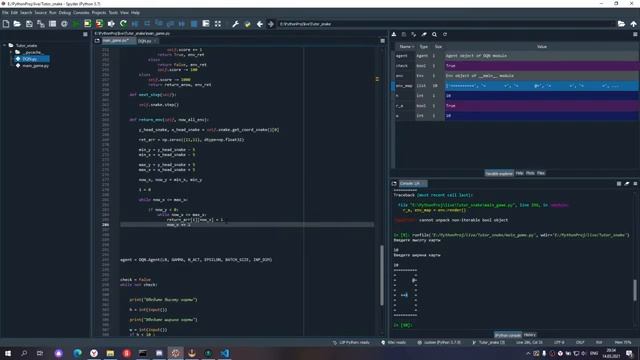 Делаем ИИ для змейки в командной строке (Python) смотреть онлайн