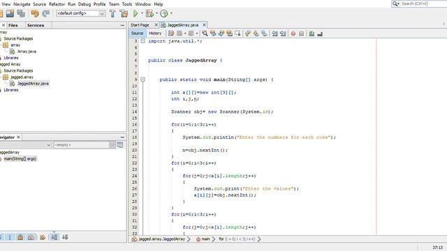 Dynamic Input Jagged Array - Java Tutorial - Array Types #2 смотреть онлайн