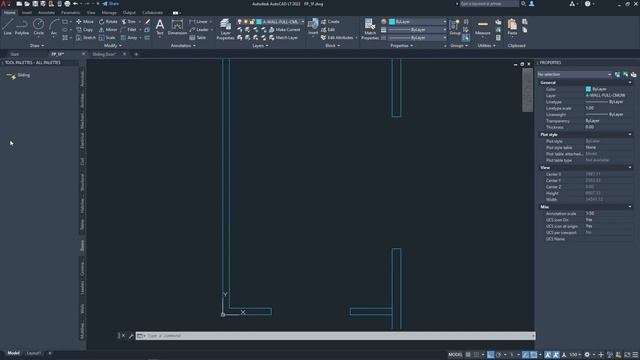 Sliding Door: AutoCAD Dynamic Block (Plan View) смотреть онлайн