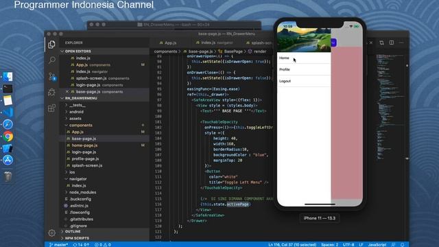 React Native Drawer Menu (Bahasa Indonesia) #Beginner смотреть онлайн