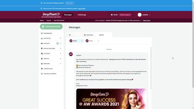 Cum se pot citi mesajele private pe Bongacams in contul de model смотреть онлайн
