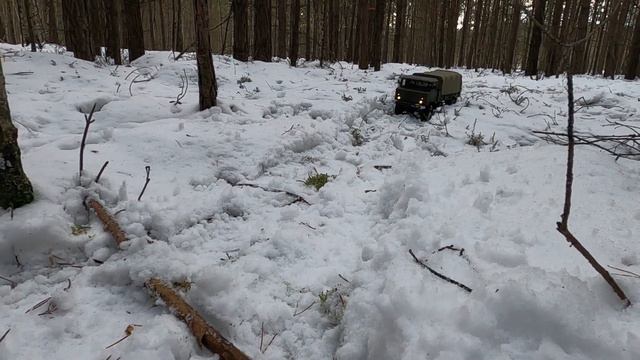 Gaz 66 ГАЗ 66  winter driving - RC scale truck Cross RC GC4 part 2