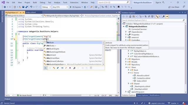 (#64) Override existing html tag in asp.net core | HtmlTargetElement | Asp.Net Core tutorial смотреть онлайн