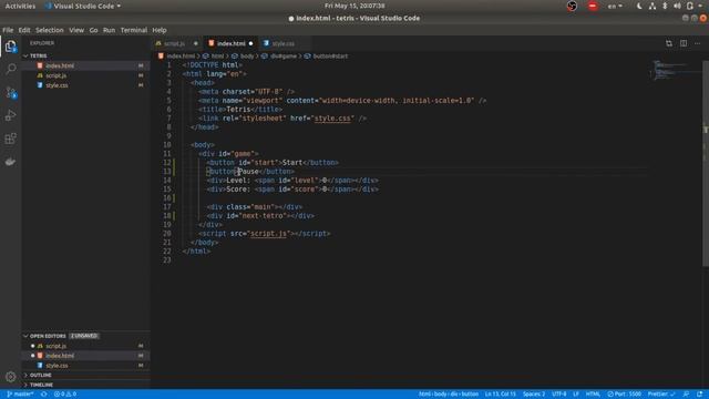 Создание игры Тетрис на JavaScript | Часть 3 | Tetris game in JavaScript. смотреть онлайн