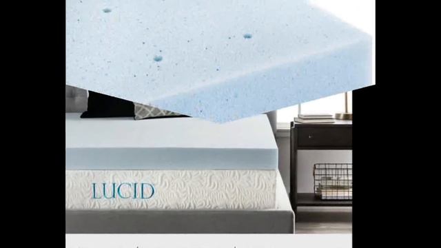 LUCID 4 Inch Gel Memory Foam Mattress Topper смотреть онлайн