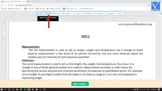 How to create Hyperlink in PDF using Sejda online pdf editor смотреть онлайн