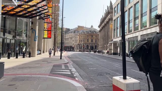 London Walk In The City, London City Walk, Liverpool Street Station, Gherkin, Leadenhall Market. 4K