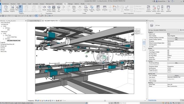 REVIT MEP 2020 - STEP BY STEP TUTORIAL 6 - CREATING AND MODIFYING 3D VIEWS смотреть онлайн