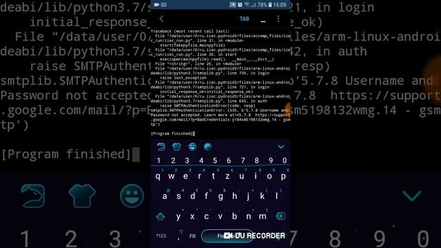 شرح 16 : السماح بفتح الايميل المحمي (smtplib) | Learn Python 3 смотреть онлайн