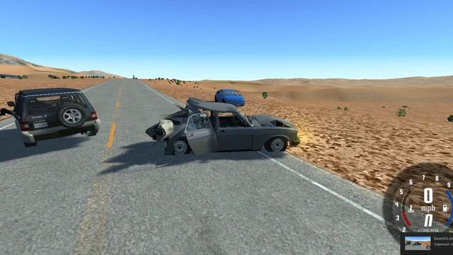 #2 Краш-Тест Mitsubishi Pajero+Волга+Pessima смотреть онлайн