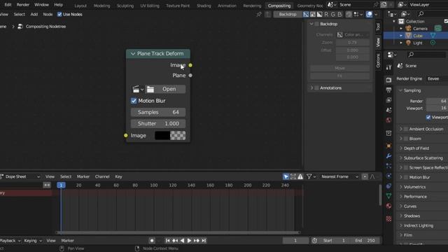 Blender. Plane Track Deform Node. смотреть онлайн