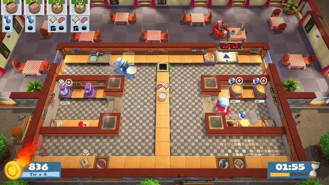 Overcooked 2 - Kevin 1 Level - 4 Stars - 2 Player co-op смотреть онлайн